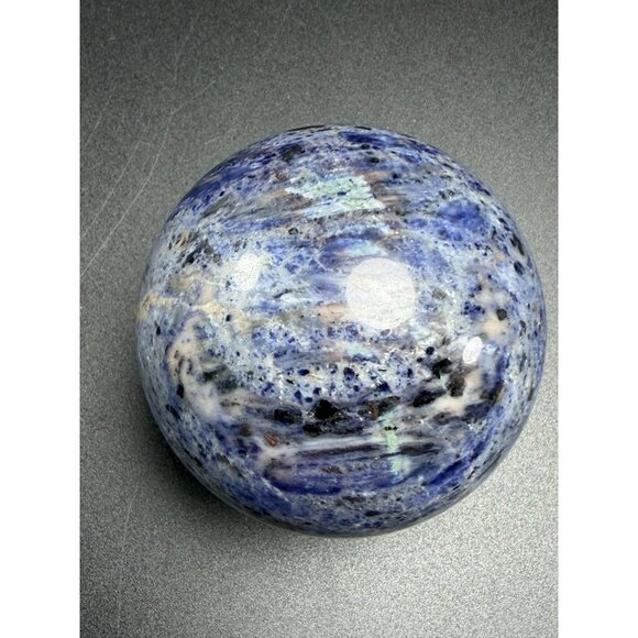 Natural Blue Sodalite Sphere 69mm 470g Healing Crystal Stone w/Stand - Picture 2 of 6